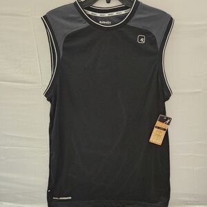 NWT AND1 Basketball Black Mesh Jersey-Stop Sweating Me Medium 100% Polyester